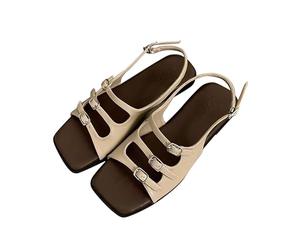 Cocila Sandalias De Plataforma Para Mujer Planas Viaje Junto Al Mar Francesas Retro Cuñas Doradas (Khaki, 39) Vestir Comodas Barefoot Deportivas Trekking Elegantes Azules Piel Zapatos