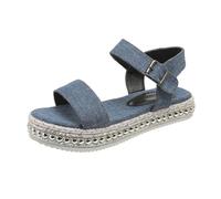 Cocila Sandalias De Plataforma Verano Con Tacón Bajo Para Mujer Mezclilla Mujer, Punta Abierta Gruesa, Bota Planas (Blue, 43) Ortopedicas Trekking Deportivas Doradas Zapato Destalonado Romanas