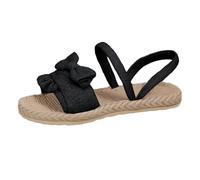Cocila Sandalias De Tacón Bajo Cuña Para Mujer Planas Con Punta Abierta Y Mujer, Color Liso, Doble Tira, Verano, Maneras Zapatillas Peludas (Black, 40) Barefoot Vestir Comodas Sandalia Verano