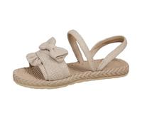 Cocila Sandalias De Tacón Bajo Cuña Para Mujer Planas Con Punta Abierta Y Mujer, Color Liso, Doble Tira, Verano, Maneras Zapatillas Peludas (Beige, 36) Trekking Sandalia Deportivas Verano Negras
