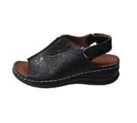 Cocila Sandalias De Tacón Bajo Grueso Para Mujer Con Parte Inferior Inclinada Y Pasta Informal Mujer, Verano Montaña Hombre (Black, 36) Sandalia Women Sandals Summer Calzado Ancho Especial