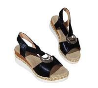 Cocila Sandalias Deportivas De Mujer Y Hombre Slope Bottom Zapatos Pendiente Verano Con Cuña Esparto Tachuelas Ancho Especial Arch Fit Plastico Sandalia Negra Dos Hebillas Planas Jelly Sandals