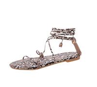 Cocila Sandalias Deportivas Mujer Verano Comodas Finas Y De Las Mujeres La Banda Serpientes Grandes Tamaño Correa Del Tobillo Zapatos Para Fascitis Plantar Destalonados Ortopédicas Bonitas 37