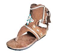 Cocila Sandalias Deportivas Ortopédicas Para Mujer Moda Zapatos Borla Mujeres Retro Chanclas Al Bohemias De Doradas Con Cuña Cómodas Respetuosas Calzado Verano Trekking Planas Barefoot Pala Piel