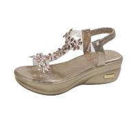 Cocila Sandalias Deportivas Ortopédicas Para Mujer Moda Zapatos De Cuña Mujer, Con Y Soporte El, Verano, Modernas, Transparentes, Flores, Informales, Caminar, Correa En Tobillo, Graduación,