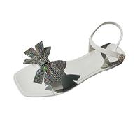 Cocila Sandalias Deportivas Ortopédicas Para Mujer Moda Zapatos De Diamante Bowknot Brillantes Un Pie Usa Planas Fascitis Plantar Shoes And Blues Ancho Pies Delicados Tobilleras Hippies Sandalia