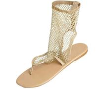 Cocila Sandalias Informales De Dedo Con Tira En El Tobillo Mujer Verano Para Mujer, Talla Grande, Plana, Malla Transpirable Y Tiras. (White, 40) Alpargata Plana Calzado Barefoot Chanclas Marca