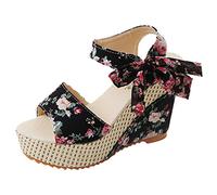 Cocila Sandalias Mujer Verano Cómodas Ortopédicas De Punto Deportivas Footwear Shoes Floral Flower Heel Women'S Wedges Sandals Ladies Femeninas Senderismo Arch Fit Zapatos Respetuosas Para