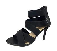 Cocila Sandalias Mujer Verano Comodas Tacon Negros Con Cremallera, Súper Altas De Tacón Aguja Para Mujer, Zapatos Finos (Black, 40) Rojas Vestir Tacones Dorados Hippies Plata Doradas The Drop