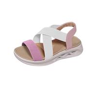 Cocila Sandalias Mujer Verano Deportivas Zapatos De Playa Para Con Tiras Elásticas, Hebilla Y, Gruesa Punta Abierta Tejido Mosca Barefoot Alpargata Blanca Andar Caminar Plantillas Bajas