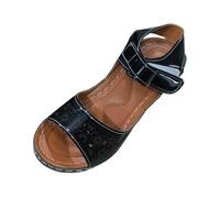 Cocila Sandalias Mujer Vestir Tacon Ancho De Cuña Gruesa Con Y Punta Redonda Británica En Forma T (Black, 36) Negro 37 Sandalia Fiesta Altas Zapatos Oficina Azul Marino 42 Romanas Plateada