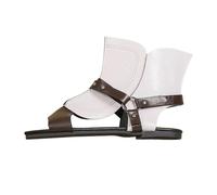 Cocila Sandalias Para Mujer Summer Beach Planas De Gladiador Botines Planos Pu Sintéticos Js241 (White, 36) Women Sandals Vestir Comodas Cuña Negra Boho Cuñas Color Bronce Marrones Piel Griegas