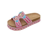 Cocila Sandalias Planas para Mujer De Mujer, Zapatillas con, Gruesas Verano, Cómodas, Casa, Botas Forradas (Hot Pink, 42) Deportiva Refresh Verano Chanclas Piscina Hebilla Stonefly Trabajo
