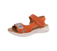 Cocila Sandalias Verano De Mujer Talla Grande Con Parte Inferior Inclinada Y Pasta Hueca Lateral Informal Rosas (Orange, 36) Caminar Trekking Sandalia Deportivas Zapatos Cuña Otoño Cangrejeras