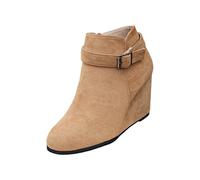 Cocila Side Zipper Boots For Women Ankle Short Single Shoes Ladies Casual Botas Agua Chica Mujer Invierno Planas Hunter Beige Botines Barefoot Tacon De Zapatos Ancho Especial Hombre Marrones