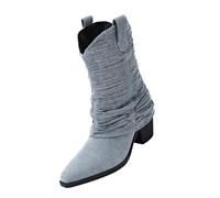 Cocila Side Zipper Boots For Women Ankle Short Single Shoes Ladies Casual Botines Mujer Otoño Invierno Botas De Agua Cortas Tacon Ante Bajo Planos Piel Zapatos Altas Media Caña Zapato Bota Nieve