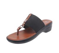 Cocila Slim Chanclas Elegantes Duraderas Y Versátiles con Suela Texturizada Zapatillas De Playa para Mujer Tacón Inclinado Puntera Clip, Informales Huecas, Zapatos Parte Inferior Inclinada,