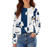 Cocila Sudadera Corta 2026 New Women's Shoulder Long Sleeve T Shirt Summer Top (Azul, XXL) Sudaderas Tallas Grandes Mujer Primavera Muejr Navideño Halloween Verde Invierno De Gran Tamaño para