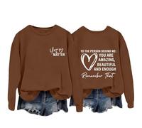 Cocila Sudadera Fina Deporte Mujer con Capucha para La Detrás De Mí Que Está ... Unisex (Marrón, M) Basica Sudaderas Navidad Oversize Navideñas Grande Largas Navideña Navideño Ancha Roja Ladies