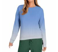 Cocila Sudadera Mama Básica Holgada De Manga Larga con Cuello Y Estampado para Mujer Invierno 2026 (PP3, L) Sin Capucha Sudaderas Navidad Halloween Morada Rosa Marron Blancas Navideña Lisas Gris
