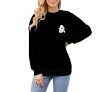 Cocila Sudadera Mama Camiseta Deportiva De Manga Larga Cómoda para Mujer, Colección Halloween 2026. (Negro, L) Algodon Mujer Rosa Navideña Familiar Sudaderas Invierno Blanca Morada Ladies