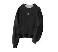 Cocila Sudadera Mama con Bolsillo Grueso Y Forro Bordado Estilo Francés Retro (Grey, M) Ropa Mujer Sudaderas Sin Capucha Invierno Roja Cremallera Algodon Deporte Basicas Verde Blanca Polar