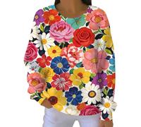 Cocila Sudadera Mama con Capucha De Manga Larga para Mujer, Cómoda Y Elegante, Estampado Pequeño, Primavera/Verano 2026 (CF2, XL) Sudaderas Oversize Mujer Deporte Ropa Sin Roja Cremallera