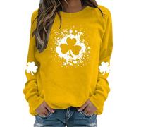 Cocila Sudadera Mama Sin Capucha, Cuello Y Manga Larga con Estampado 2D para Mujer (Amarillo, XL) Sudaderas Cortas Halloween Lilas De Navidad Azul Grandes Verde Blancas Negra Muejr Cremallera