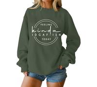 Cocila Sudadera Mama Sudaderas Divertidas para Mujer con Estampado Me Da Igual, Camisetas De Manga Larga Cuello Redondo Y Diseño Gráfico. (Verde, M) Deportiva Deporte Polar Morada Negra Largas