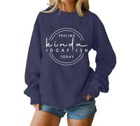 Cocila Sudadera Mama Sudaderas Divertidas para Mujer con Estampado Me Da Igual, Camisetas De Manga Larga Cuello Redondo Y Diseño Gráfico. (Armada, S) Rayas Lila Invierno Morada Pullover