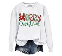 Cocila Sudadera Mujer Deporte Womens Christmas Cold Shoulder Tops Long Sleeve Oversized Off T Shirt Cute Tree Snowflake Print Top (Blanco, M) Algodon De Sudaderas Algodón Running Ancha Blanca