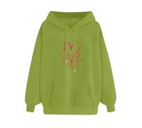 Cocila Sudadera Para Mujer Suéter Con Capucha Y Estampado De Amor Manga Larga Color Sólido (Menta verde, Xxl) Chaqueta Deportiva Primavera Sudaderas Oversize Conjunto Leggins Chandal Amarillo