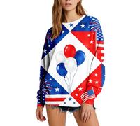 Cocila Sudaderas Deportivas Oversize Mujer con Diseños Que Incluyen La Bandera, Esta Sudadera Capucha De Manga Larga para Temática Patriótica Es Uso Casual. (BU2, M) Sin Naranja Grandes Amarilla