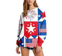 Cocila Sudaderas Deportivas Oversize Mujer con Diseños Que Incluyen La Bandera, Esta Sudadera Capucha De Manga Larga para Temática Patriótica Es Uso Casual. (BU3, XL) Casual Beige Primavera