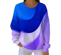 Cocila Sudaderas Mujer Anchas Y Largas Camisa Plisada para con Pliegues Retro. Tejido Similar Al Lino. Corte Regular Diseño Elegante. (Azul Oscuro, XL) Sudadera Larga Navideñas Polar De Deportivas