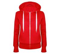 Cocila Sudaderas Mujer Deportivas Abrigo con Capucha Y Cremallera Manga Larga De Forro (Rojo, XXL) Sudadera Verano Chandal Completo Termica Hoodie Crop Chaqueta Polar Invierno para Naranja