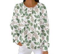 Cocila Sudaderas Mujer Vestir De Algodón Oversize para Mujer, Estilo Pullover, Colección 2026. Tops Conjuntos A La Última. (Verde, M) Sudadera Talla Grande Verde Ropa Sin Capucha Azul Navidad