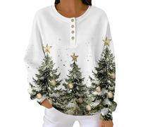Cocila Sudaderas Mujer Vestir De Algodón Oversize para Mujer, Estilo Pullover, Colección 2026. Tops Conjuntos A La Última. (Blanco, XXL) Sudadera Invierno Navidad Divertidas Suéter Negro