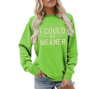 Cocila Sudaderas Mujer Vestir Sudadera Podría Ser Más para Mujer, Camisetas De Manga Larga, Gráficas Divertidas, Cuello, Tops Otoño E Invierno (Armada, S) Gris Navideñas Rosa Running Pullover