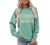 Cocila Sudaderas Mujer Vestir Sudadera Podría Ser Más para Mujer, Camisetas De Manga Larga, Gráficas Divertidas, Cuello, Tops Otoño E Invierno (Light Rosa, L) Deporte Rayas Azul Chaqueta