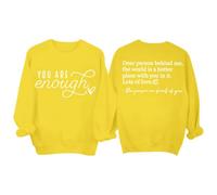 Cocila Sudaderas Tallas Grandes Mujer Sudadera con Capucha Detrás De Mí Camiseta Unisex (Amarillo, L) Sin Vestido Algodon Algodón Pullover Running Burdeos Polar Cremallera Navideña Primavera