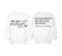 Cocila Sudaderas Tallas Grandes Mujer Sudadera con Capucha Detrás De Mí Camiseta Unisex (Blanco, M) Deportiva Largas Y Anchas Granate Cremallera Finas Térmica Sin Amarilla Navideño Colores