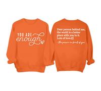 Cocila Sudaderas Tallas Grandes Mujer Sudadera con Capucha Detrás De Mí Camiseta Unisex (Naranja, XXL) Fina Colores Navideño Navideña Blanca Lilas Mama Pelo Navidad Invierno Pink Marron