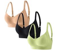 Cocila Sujetador Deportivo De Talla Grande Cómodo Y con Escote En V Profundo Sin para Mujer Triumph Aros Sujetadores Anchos Espalda Algodon Ninas S Push Up Abotonado Delantero Sosten Lactancia