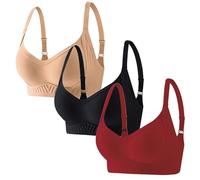 Cocila Sujetador Deportivo De Talla Grande Cómodo Y con Escote En V Profundo Sin para Mujer Triumph Aros Sujetadores Anchos Espalda Algodon Ninas S Push Up Abotonado Delantero Sosten Lactancia