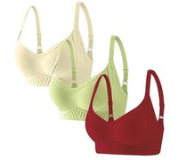 Cocila Sujetador Deportivo De Talla Grande Cómodo Y con Escote En V Profundo Sin para Mujer Triumph Aros Sujetadores Anchos Espalda Algodon Ninas S Push Up Abotonado Delantero Sosten Lactancia