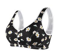 Cocila Sujetador Deportivo Interior Informal con Estampado Sexy para Mujer, Hebilla Frontal Sin Aros, Chaleco De Encaje, Talla Grande, Dim Reductor Sujetadores Espalda Al Aire Tirante Ancho Top