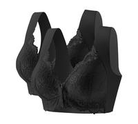 Cocila Sujetador Deportivo Mujer Alto Impacto Conjunto De 2 Sujetadores con Cierre Frontal para | Bralette Sin Talla Grande Interior Encaje Dormir Diario Tirantes Cruzados Espalda Ropa Sostenes