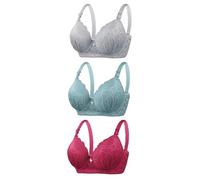 Cocila Sujetador Deportivo Mujer Alto Impacto Tejido Inalámbrico para Mujer, Y Ventilado, Cómodo Diario Postoperatorio Pecho Extensor Espalda Baja Sujetadores con Broche Delantero Nina 14 Anos