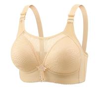Cocila Sujetador Deportivo Mujer Alto Impacto The New Large Size Non Ring Comfortable Breathable Gathering Bra Underwear Side of Back To Light Ladies Reductor Espalda Descubierta con Relleno